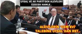 ALEVİLERİN TALEBİNE UYSAL'DAN RET..