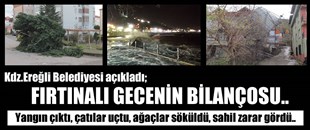 İŞTE FIRTINALI GECENİN BİLANÇOSU..