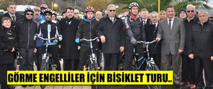 GÖRME ENGELLİLER BİSİKLET SÜRDÜ..