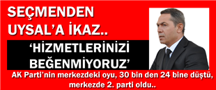 SEÇMENDEN UYSAL'A İKAZ.. AK PARTİ'NİN EREĞLİ MERKEZDEKİ 30 BİN OYU, 24 BİNE DÜŞTÜ..