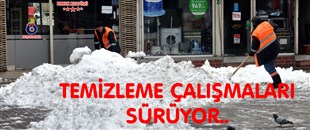 KAR TEMİZLEME ÇALIŞMALARI SÜRÜYOR..