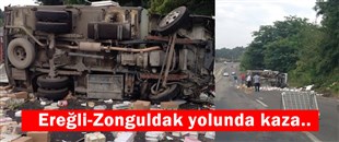 EREĞLİ-ZONGULDAK YOLUNDA KAZA..