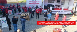 MAHALLELERDE UYGULAMALI DEPREM EĞİTİMİ VE TATBIKATI BAŞLATILDI