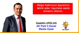 SADETTİN ARSLAN'IN RAMAZAN BAYRAMI MESAJI..