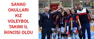 SANKO OKULLARI KIZ VOLEYBOL TAKIMI İL İKİNCİSİ OLDU