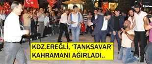 KDZ.EREĞLİ,'TANKSAVAR' KAHRAMANI AĞIRLADI..