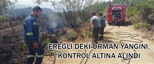 EREĞLİ’DEKİ ORMAN YANGINI, KONTROL ALTINA ALINDI